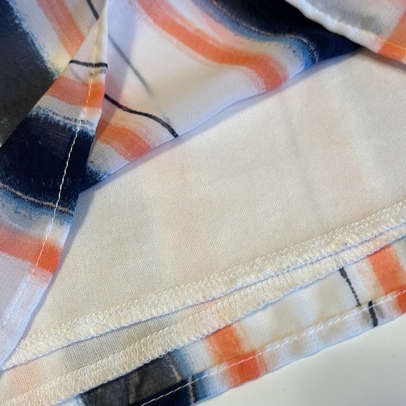 LEITH Red White and Blue Striped Romper Women’s size Small - Picture 8 of 8